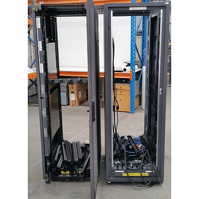 Sun MicroSystems Wheeled Server Rack - Lot of Two