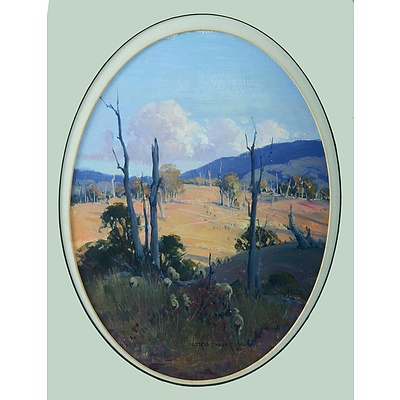 HUBER, Christine (b.1936): 'Afternoon Light' Oil on Board