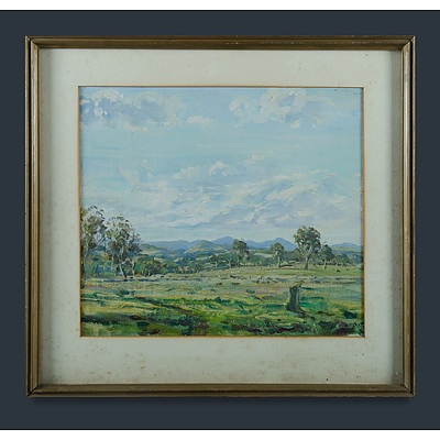 WEEKES, N: Australian Pastoral View Oil on Canvas Board