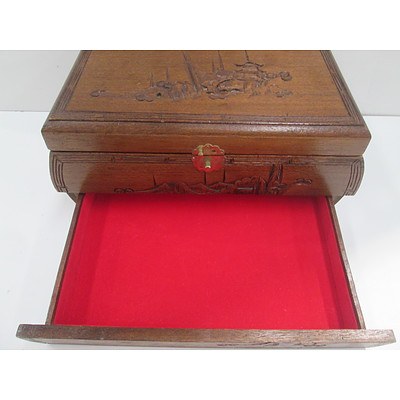 Ornate Carved Jewellery Box