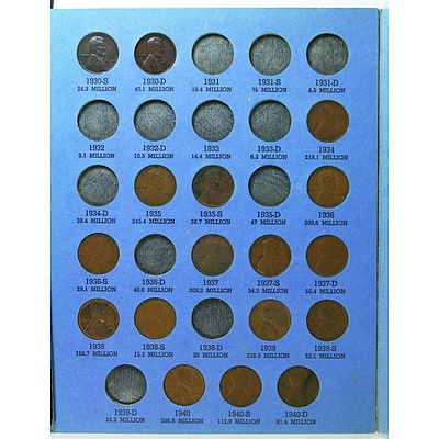 United States Lincoln Head Cent set - incomplete