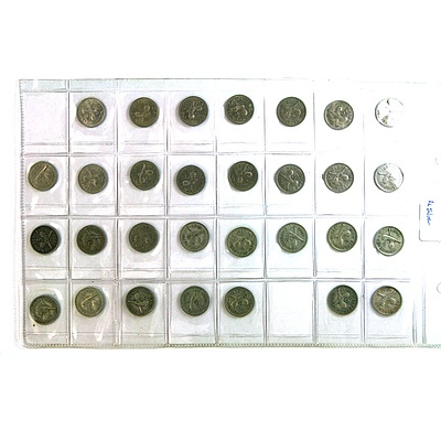 Thirty New Zealand Threepence Coins - 12 Silver