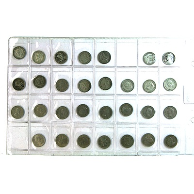 Thirty New Zealand Threepence Coins - 12 Silver