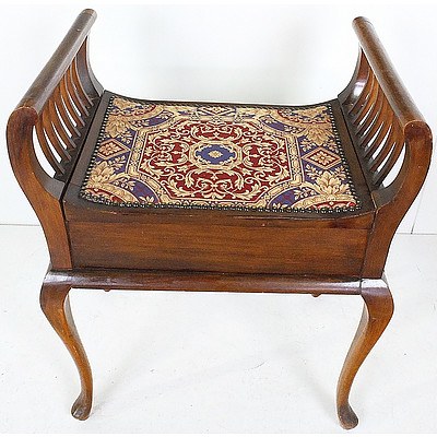 Vintage Maple Piano Stool