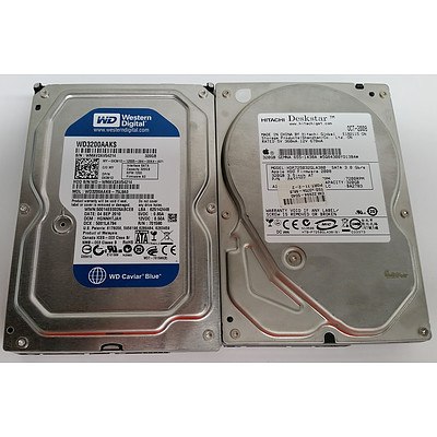 Western Digital WD3200AAKS & Hitachi HDP725032GLA380 320GB 7200rpm SATA Hard Drives - Lot of 29