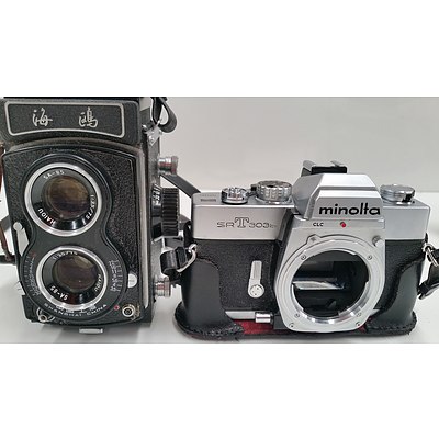 Vintage Cameras, Lenses and Flashes - Lot of 14