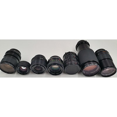 Vintage Cameras, Lenses and Flashes - Lot of 14