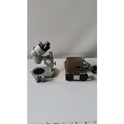 Nikon Microscope and Minolta Mini Projector