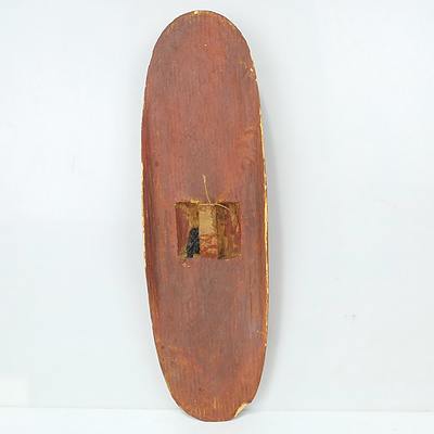 Vintage Aboriginal Hand Painted and Incised Shield
