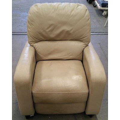 Tan Leather Armchair Recliner