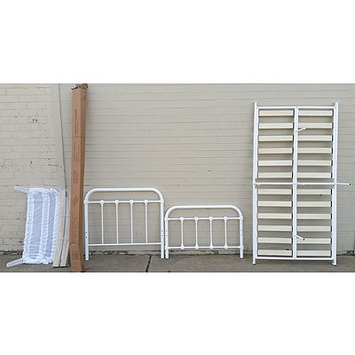 Two Single Sized Steel Bed Frames