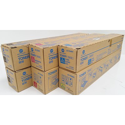 Konica Minolta TN216 Toner Cartridges - Lot of 6