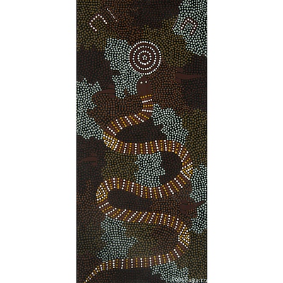 RUBUNTJA, Doris: Snake Dreaming Acrylic on Canvas
