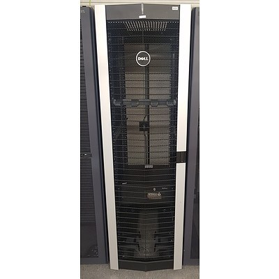 Dell Silver & Black Vented Server Rack #8
