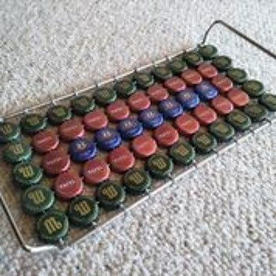 Handmade African-style bottle top tray
