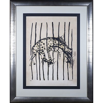 Brett Whiteley (1939-1992) Hyena from the Regent Street Zoo, Colour Screenprint Edition 39/70