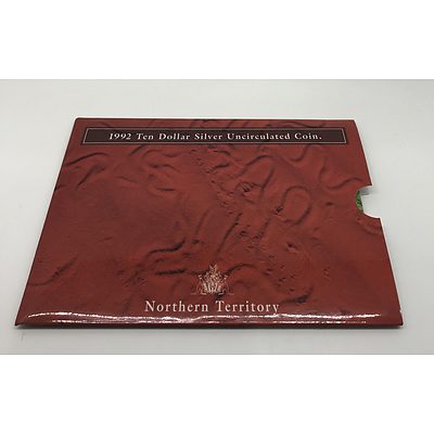 1992 $10 Silver Uncirculated State Series Coin - Northern Territory