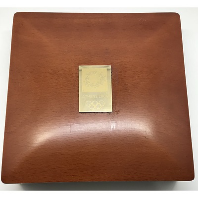 2004 Athens Olympics Six Gold Coin Set in Wooden Presentation Case