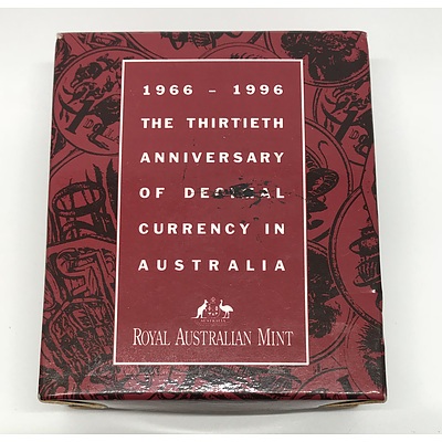 1996 30th Anniversary of Decimal Currency Silver Commemorative Proof Coin