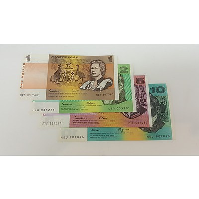 Collection of Assorted Australian Uncirculated Paper Banknotes