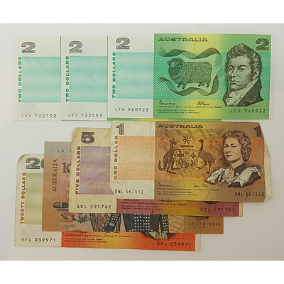 Collection of Assorted Australian Paper Banknotes