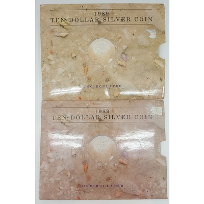 Two 1989 Silver Uncirculated Queensland State Series Commemorative Coins