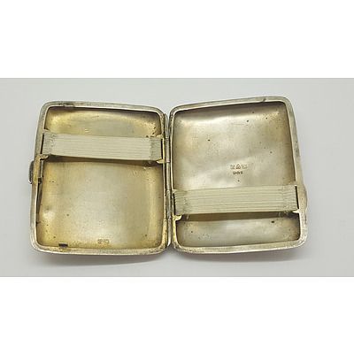 Sterling Silver Cigarette Case E. J. Trivet & Sons Chester 1917
