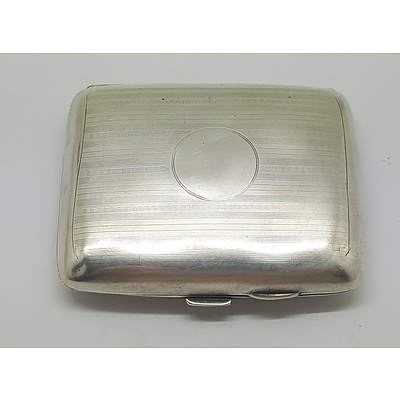 Sterling Silver Cigarette Case E. J. Trivet & Sons Chester 1917