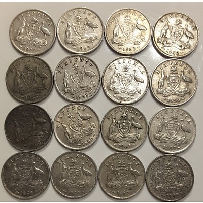 Assorted Australian Pre-decimal Silver Coinage