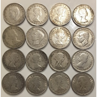 Assorted Australian Pre-decimal Silver Coinage