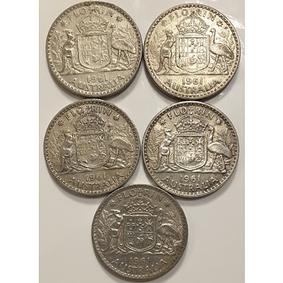 Assorted Australian Pre-decimal Silver Coinage