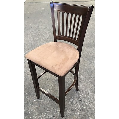 Pair of Fabric Upholstered Bar Stools