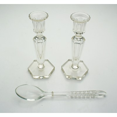 Large Group of Cut Crystal and Molded Glass