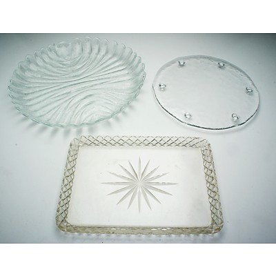 Large Group of Cut Crystal and Molded Glass