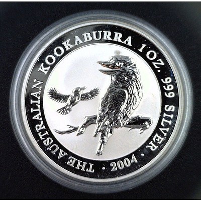 Australia 999 PURE Silver PROOF Kookaburra Coin 2004