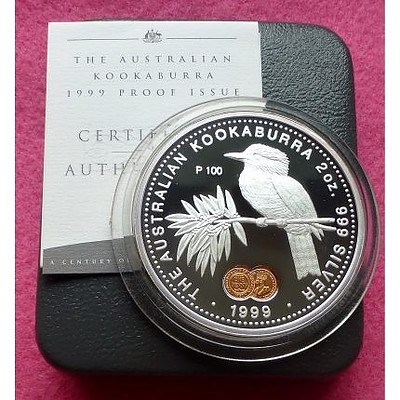 Australia 999 PURE Silver PROOF Two Ounce Coin 1999
