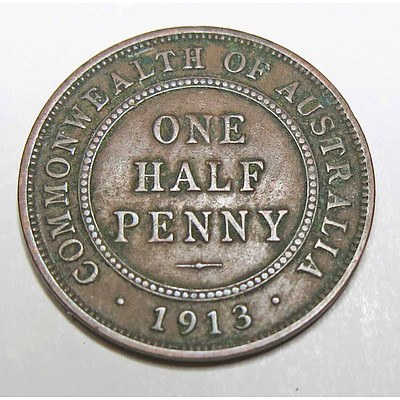Australia King George V HalfPenny 1913