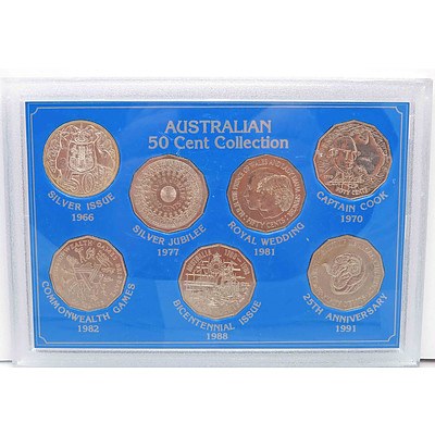 Australia 50 Cent Coin Collection-cased