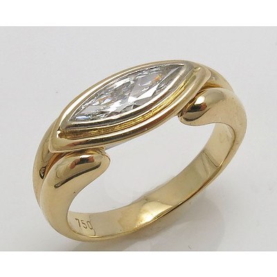 High Quality Marquise-cut Diamond Solitaire Ring