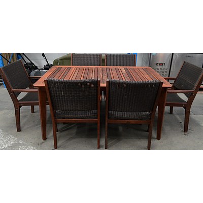 S2dio Kwila Seven Piece Outdoor Dining Setting  - Brand New