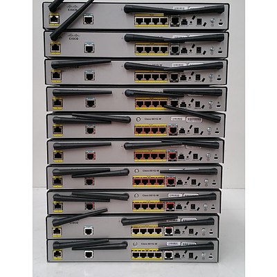 Cisco 800 Series Routers - Lot of 10