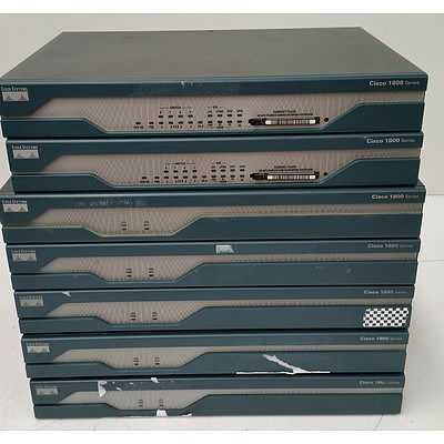 Cisco 1800 Series Integrated Services Routers - Lot of Seven