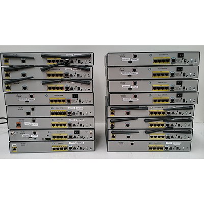 Cisco 800 Series Routers - Lot of 16