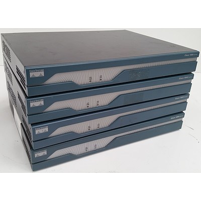 Cisco 1800 Series Routers - Lot of 4