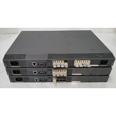 HP StorageWorks SAN 2/8V Power Pak & 2/16N Full Fabric Switch - Lot of Three