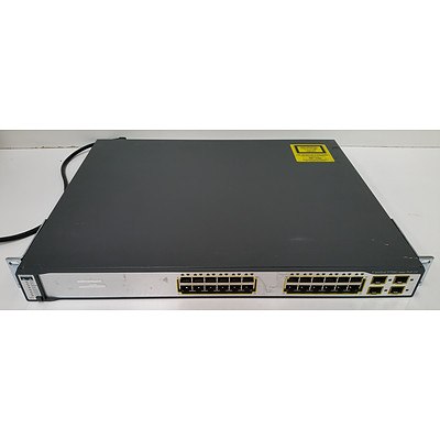 Cisco Catalyst 3750G Series PoE-24 24-Port Gigabit Managed Switch