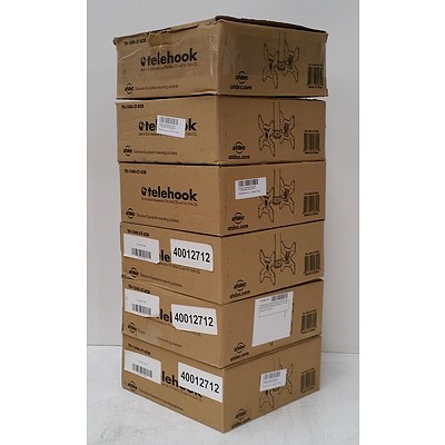 Atdec TH-1040-CT-B2B Telehook Flat Screen Ceiling Mount Accessory - Lot of Six *BRAND NEW - RRP over $600