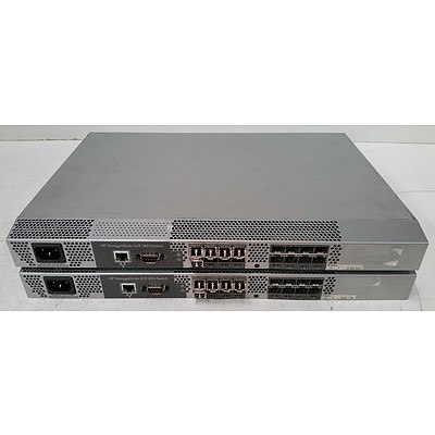 HP StorageWorks 4/8 SAN 16-Port Fibre Channel Switch - Lot of Two