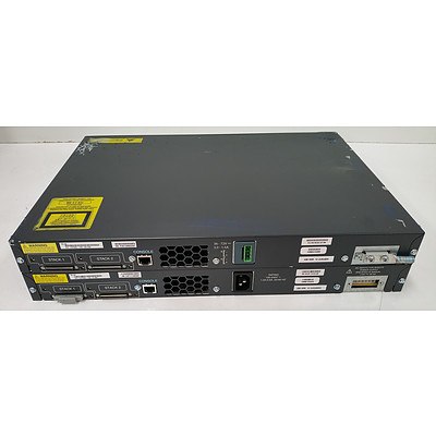 Cisco Catalyst 3750 Series 12-Port Fibre Channel Switch - Lot of Two