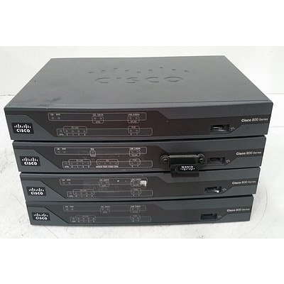 Cisco 800 Series Routers - Lot of Four